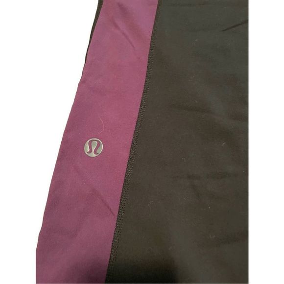 LULULEMON Straight Leg Pants  *Black/Purple* Size 4 - Picture 5 of 6